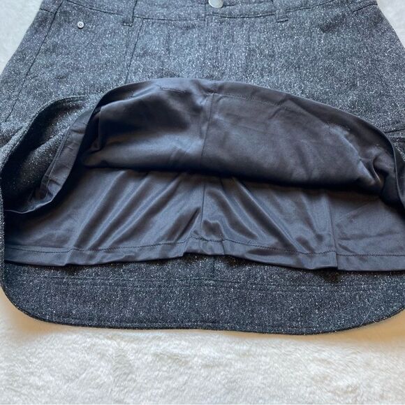 Woolrich Wool Blend Tweed Woodlyn A-Line Skirt Color Onyx Size 12 - Picture 9 of 13